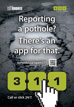 Reporting a pothole? There's an app for that. toronto.ca/open311
