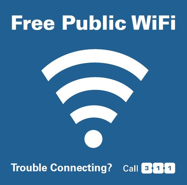 Free Public Wifi sign