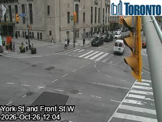 Live traffic camera: University Ave at Front St W / York St