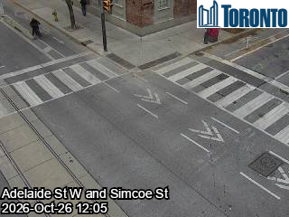 Live traffic camera: Adelaide St W at Simcoe St