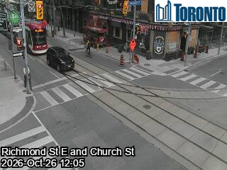 Live traffic camera: Richmond St E at Church St