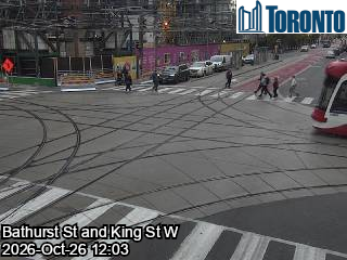 Live traffic camera: King St W at Bathurst St