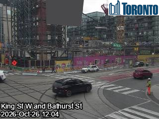 Live traffic camera: King St W at Bathurst St (camera 2)