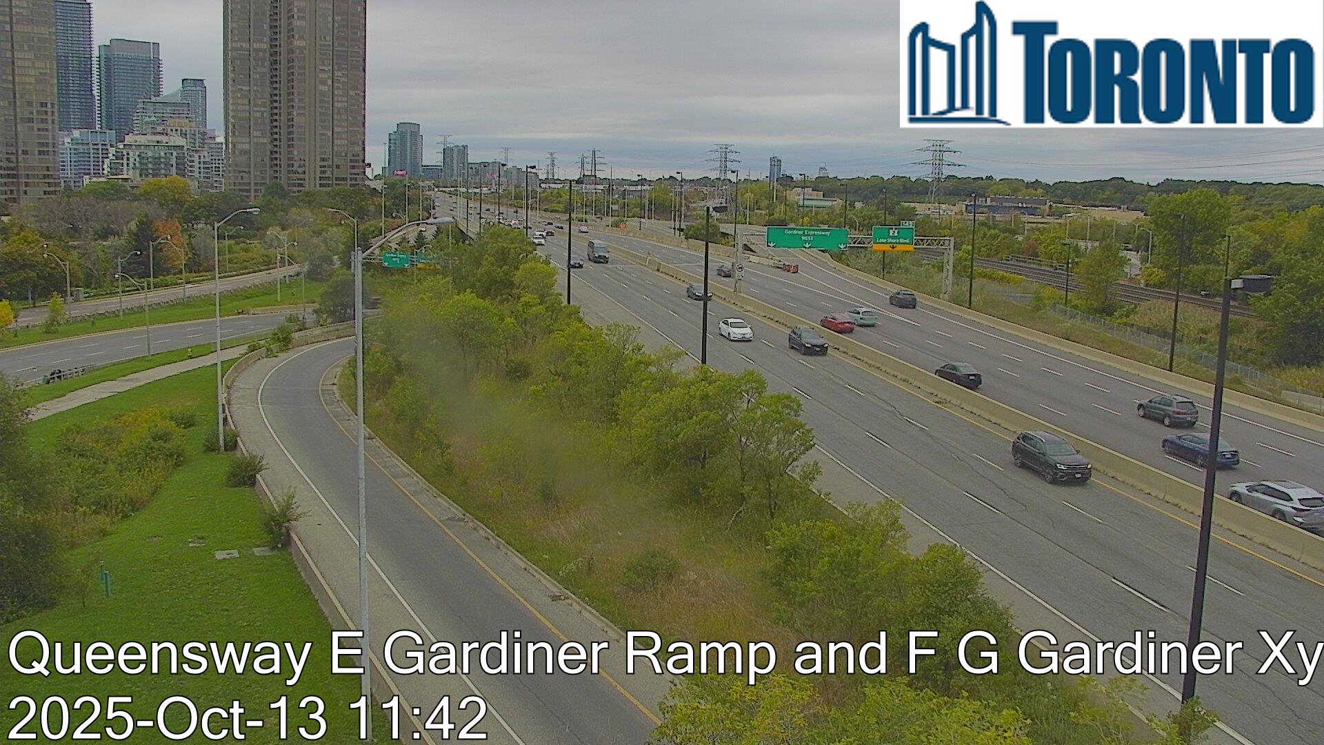 Webcam of Gardiner Expressway at Kingsway