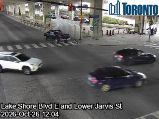 Live traffic camera: Lake Shore Blvd E at Lower Jarvis St