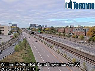 Webcam of Allen Expressway at Lawrence Avenue West