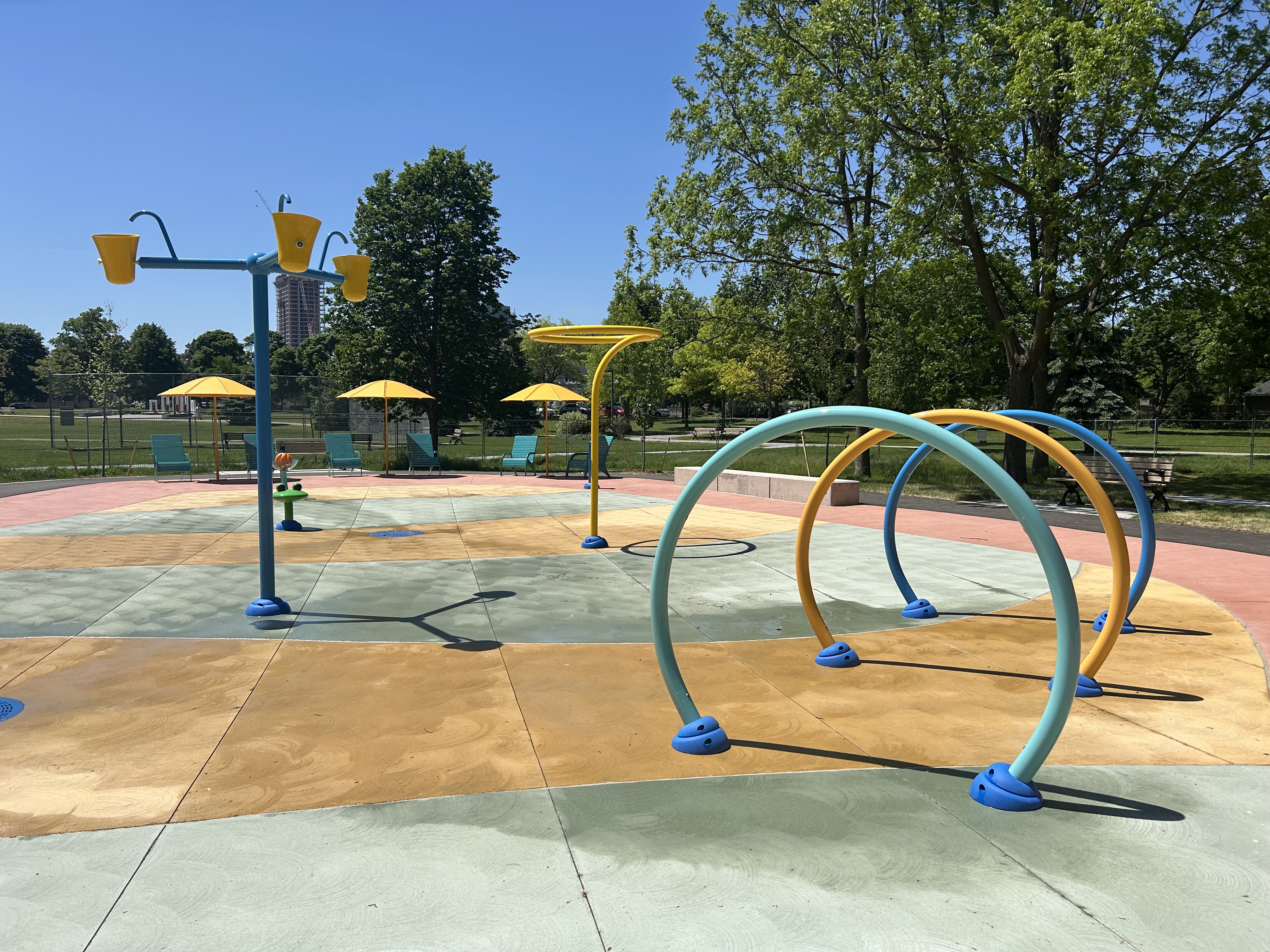 The splash pad at Dentonia Park.