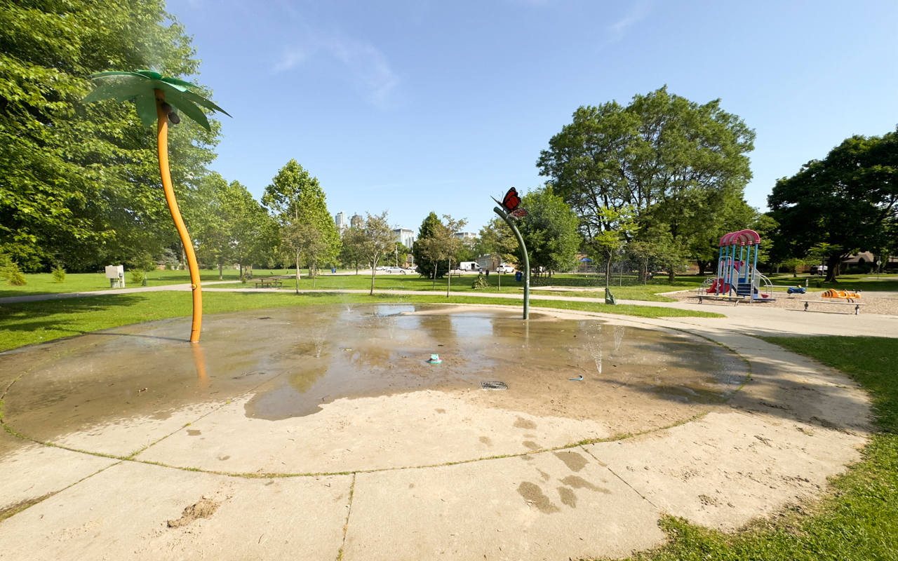 Fairfield Park splash pad.