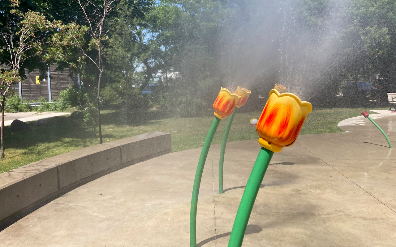 Splash and spray pad at Maple Claire Park