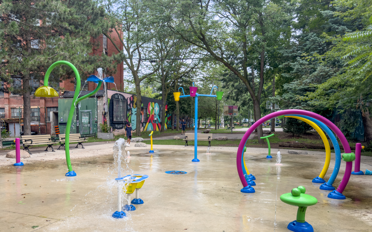 Splash and spray pad at Charles G Williams Park