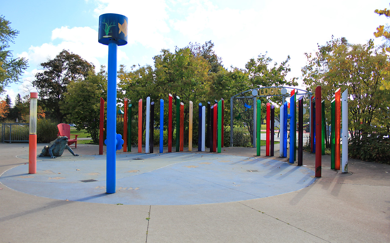 Splash Pad at Earl Bales Park.