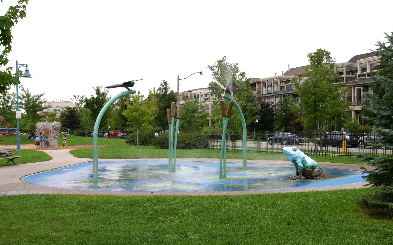 Splash pad at Woodbine Park