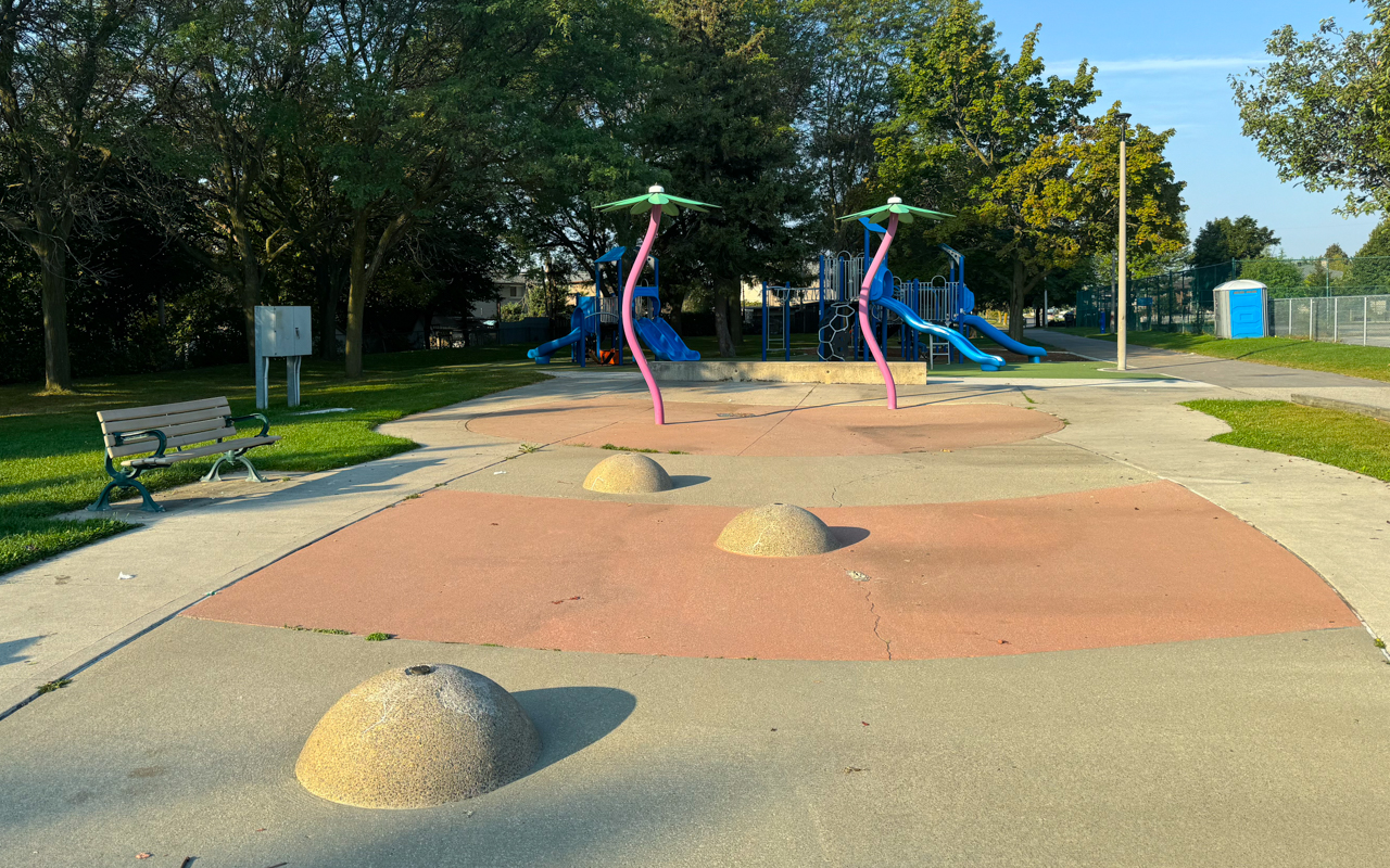 Splash Pad at Lanyard Park.
