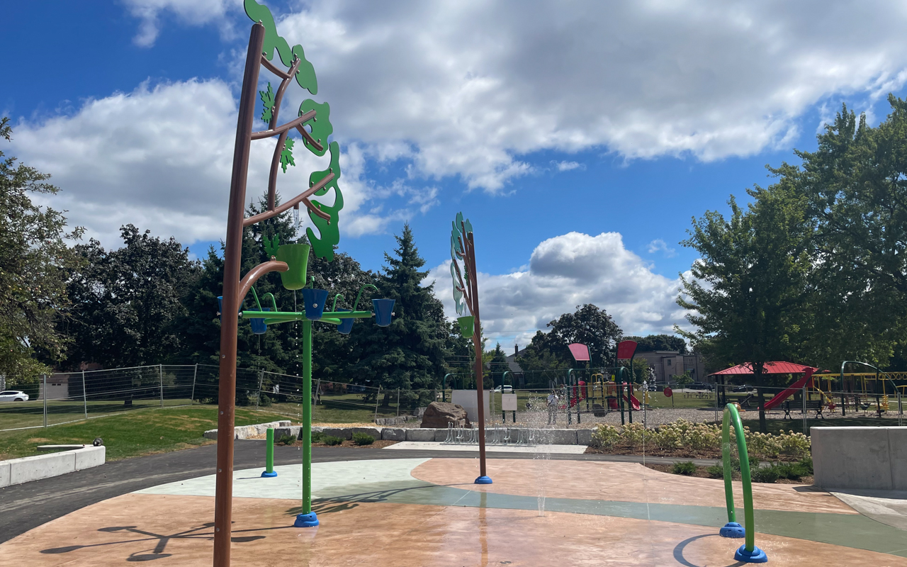 Splash pad at Maple Leaf Park