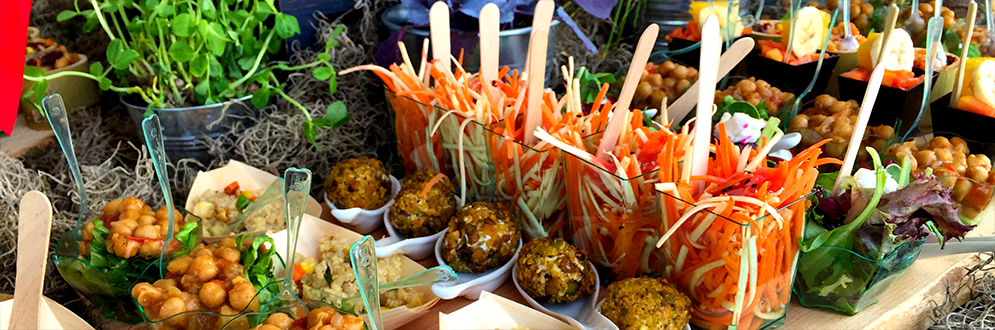 Table of food at Summerlicious 2015