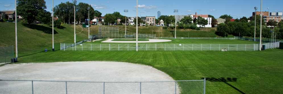 Baseball diamond at Christie Pitts park