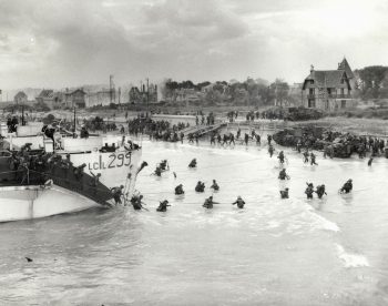 Canadian troops land on the shores of Normandy France on D-Day June 6, 1944