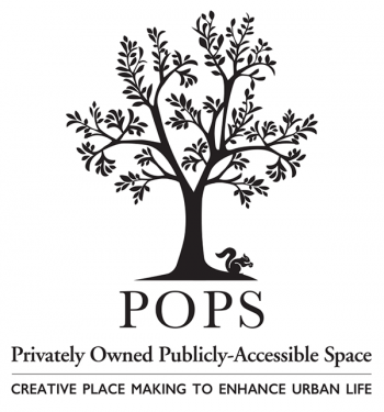 POPS signage template and logo featuring a tree with many leaved branches