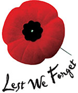 Lest We Forget, Remembrance Day Poppy