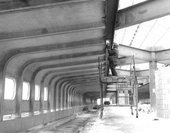 Construction of Yorkdale subway station