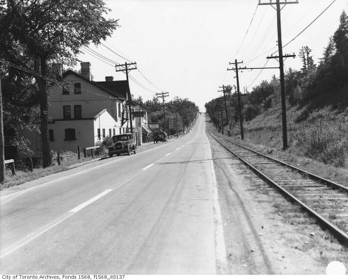 Yonge Street, North York - looking south from Jolly Miller Hotel