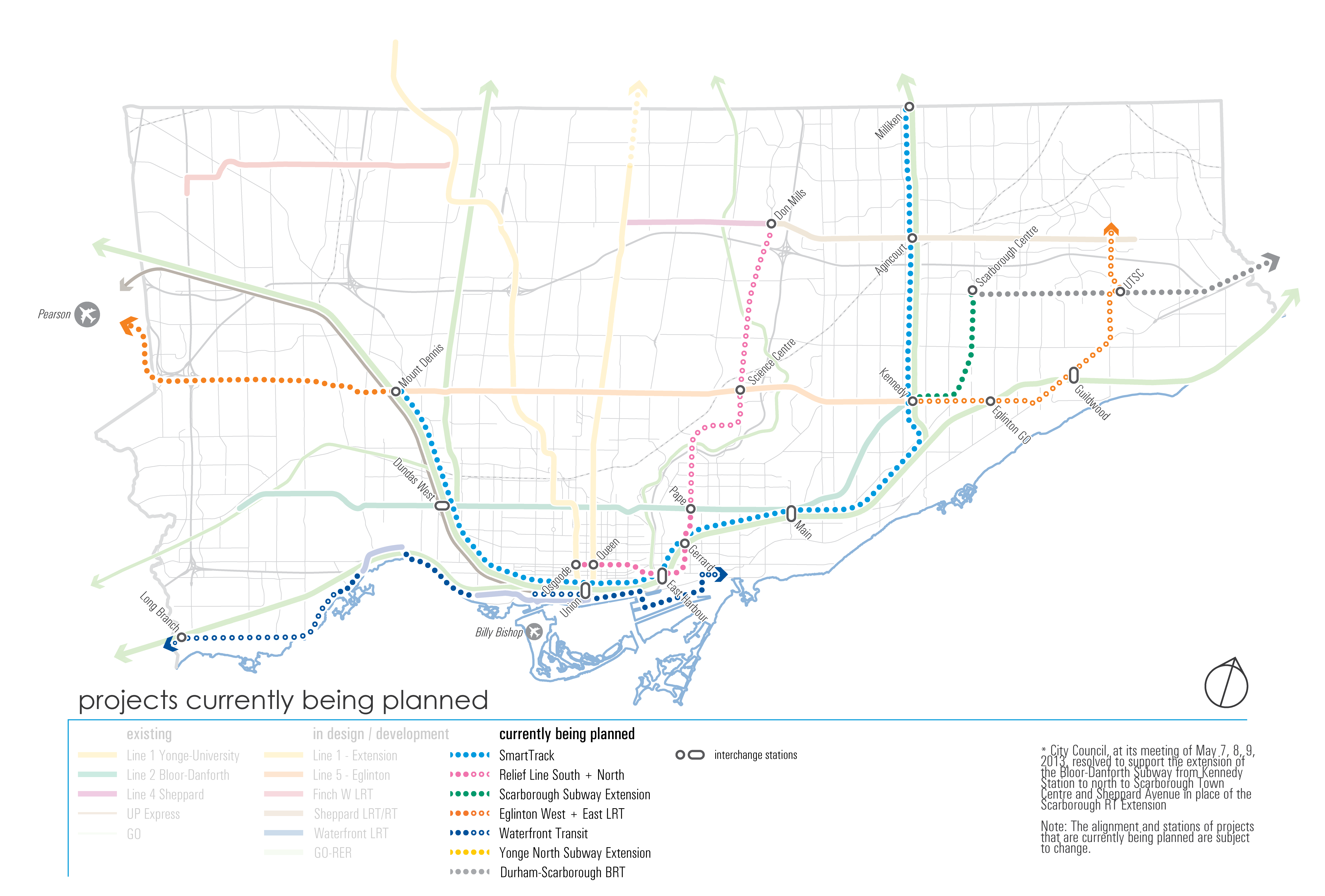 Map depicting Current Planning Studies