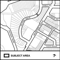 Hillside Drive Greening Project - Study Area Keymap
