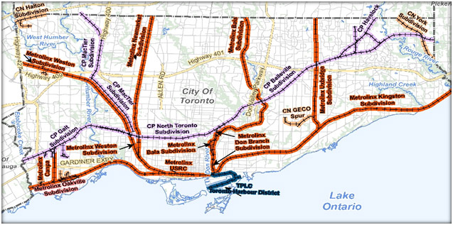 City of Toronto Rail Corridor Network