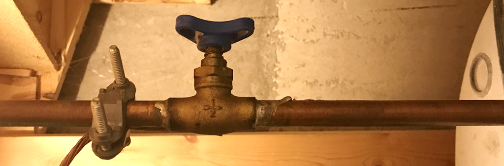 water pipe in the basement