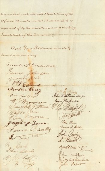 Handwritten petition.