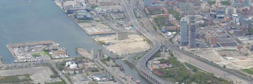 Overhead view of Gardiner East Environmental Assessment Study Area