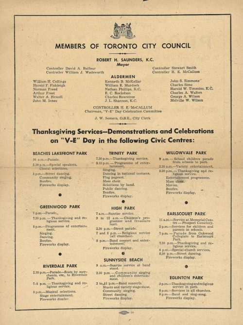 V-E Day and V-J Day: The End of World War II in Toronto, 1945, page 2 ...