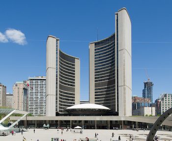 Photograph of Toronto City Hall and Nathan Phillips Square