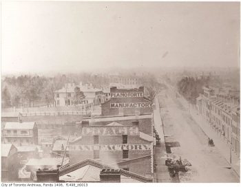 Toronto from the top of the Rossin House Hotel, looking west