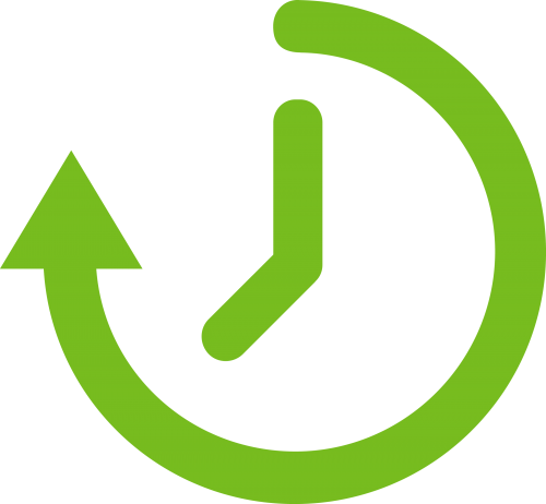 Clock icon representing timeliness