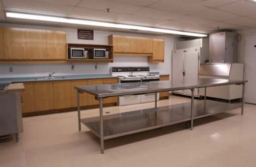 View of the Memorial Hall kitchen