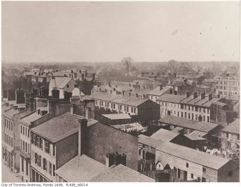 Toronto from the top of the Rossin House Hotel, looking north-west