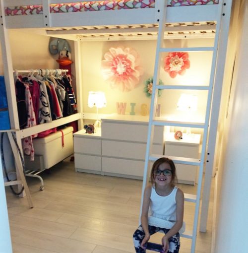 Image of young girl in her bedroom
