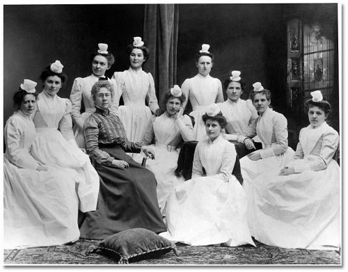 Class photograph with Mary Agnes Sniveley ca. 1895