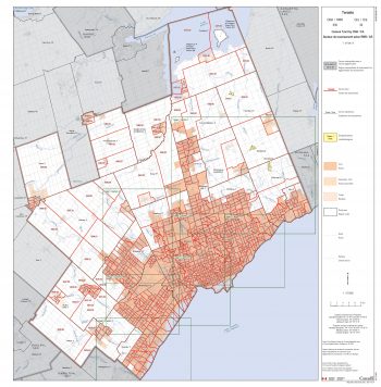 Census Reference Map for Toronto Census Metropolitan Area
