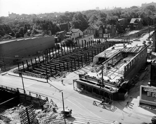 Tunnel excavation, Bloor and Yonge streets