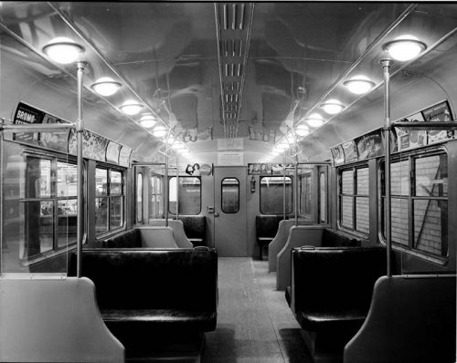 Interior of subway car