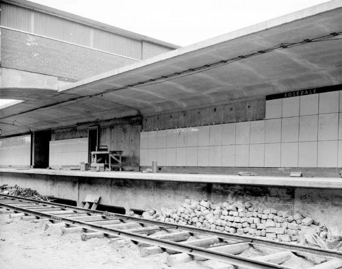 Rosedale station under construction