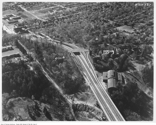 Aerial view of completed Bayview Bridge