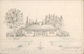 Sketch of Proposed Shelter, Monarch Park, 1922