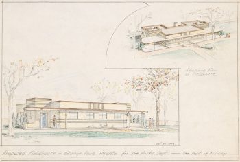 Sketch of Proposed Field House, Grange Park, 1933