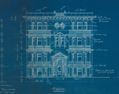 Blueprint of Apartment house, Kendal Ave., 1912