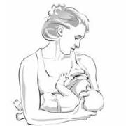 woman using cross candle hold to breastfeed baby