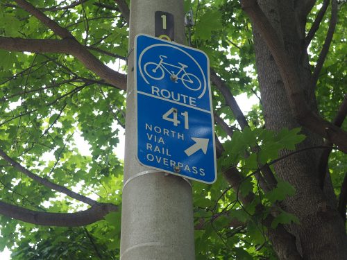 Photograph of original number coded Toronto wayfinding signage