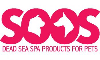 logo for dead sea products for pets that says soos